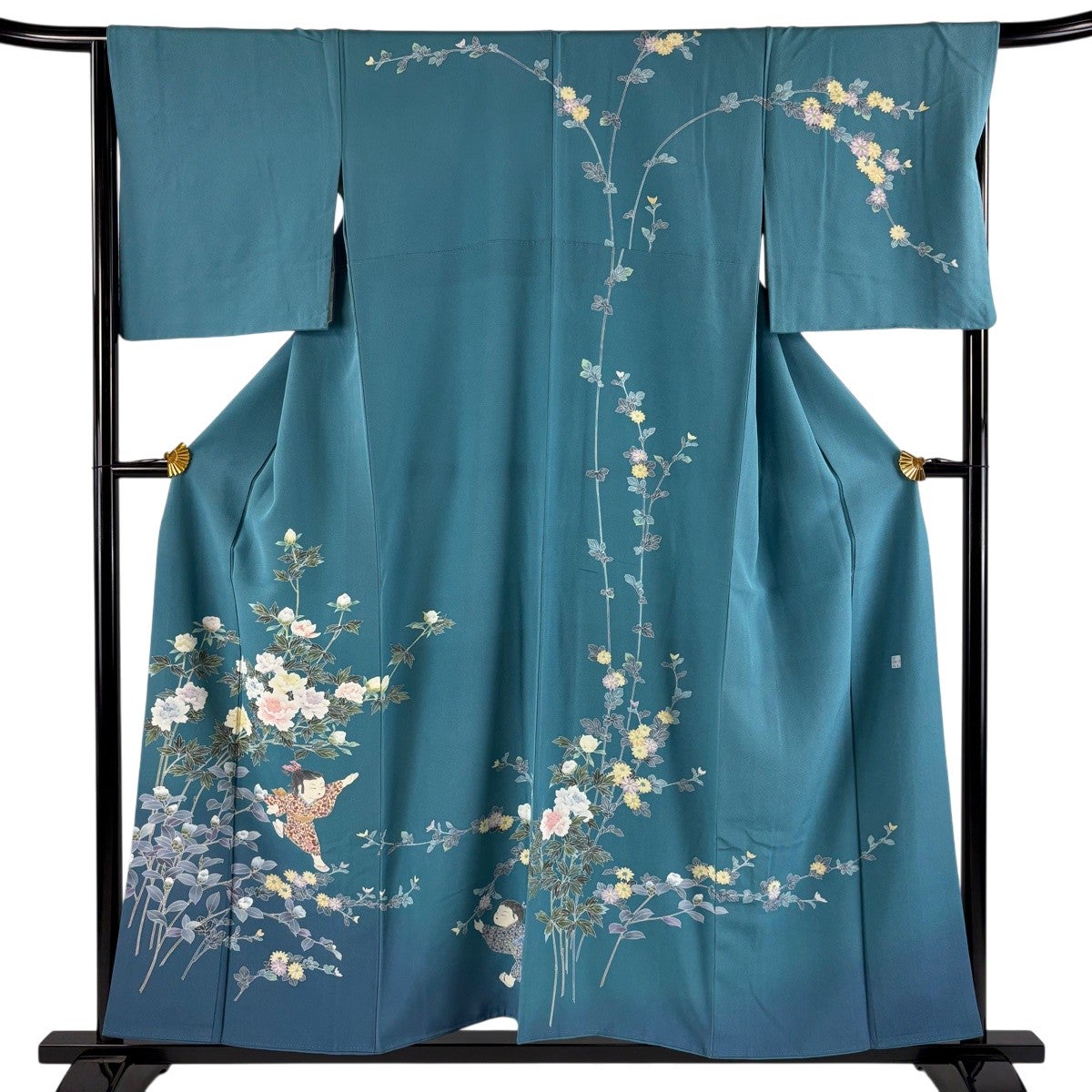 美品】 袋帯 名品 長嶋成織物 落款あり 瀞銀錦 由水十久監修 童 楓 箔