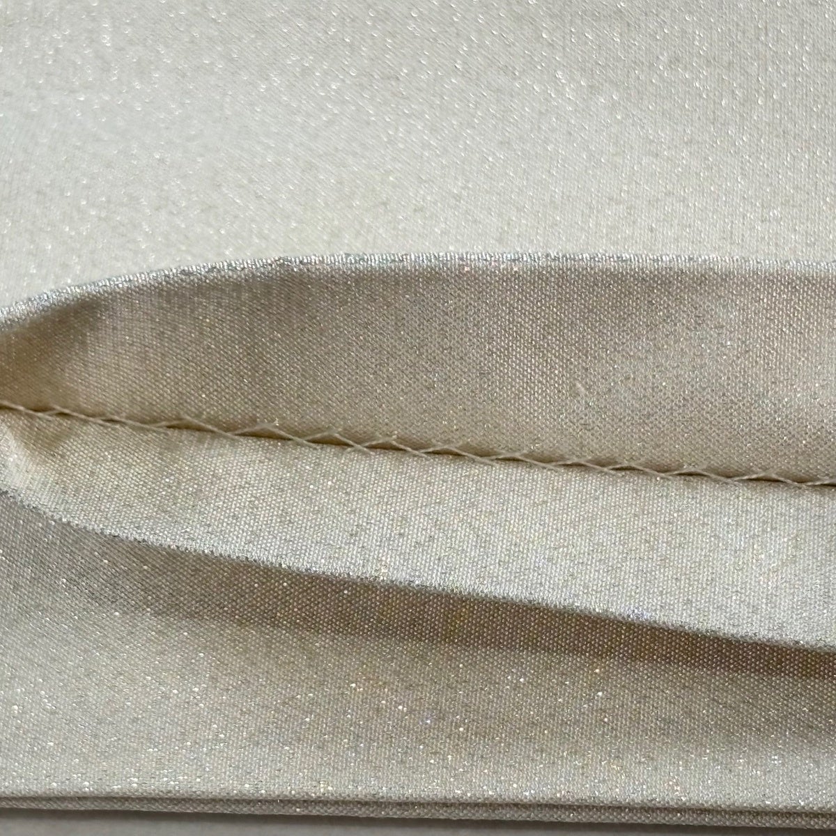 袋帯 逸品 関西仕立て 花鳥 雲文 金銀糸 クリーム お太鼓柄 正絹｜中古