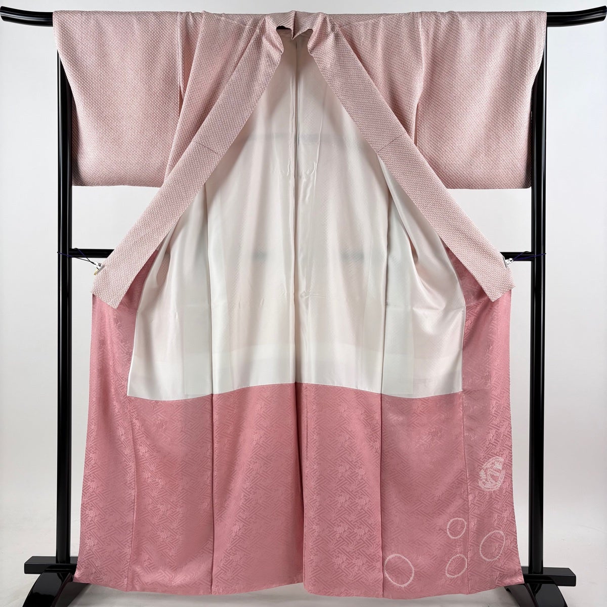 美品】 付下げ 身丈164cm 裄丈67.5cm L 袷 袋帯セット 草花 うさぎ