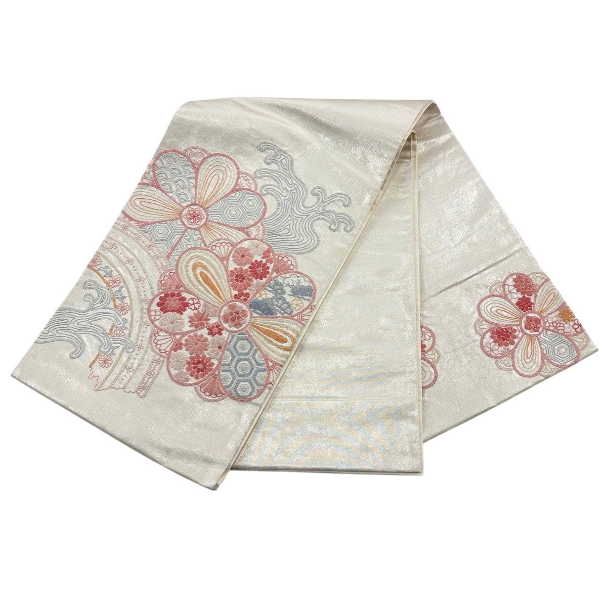 美品】 付下げ 身丈164cm 裄丈67.5cm L 袷 袋帯セット 草花 うさぎ 美品】 付下げ 身丈164cm 裄丈67.5cm L 袷 袋帯セット 草花 うさぎ