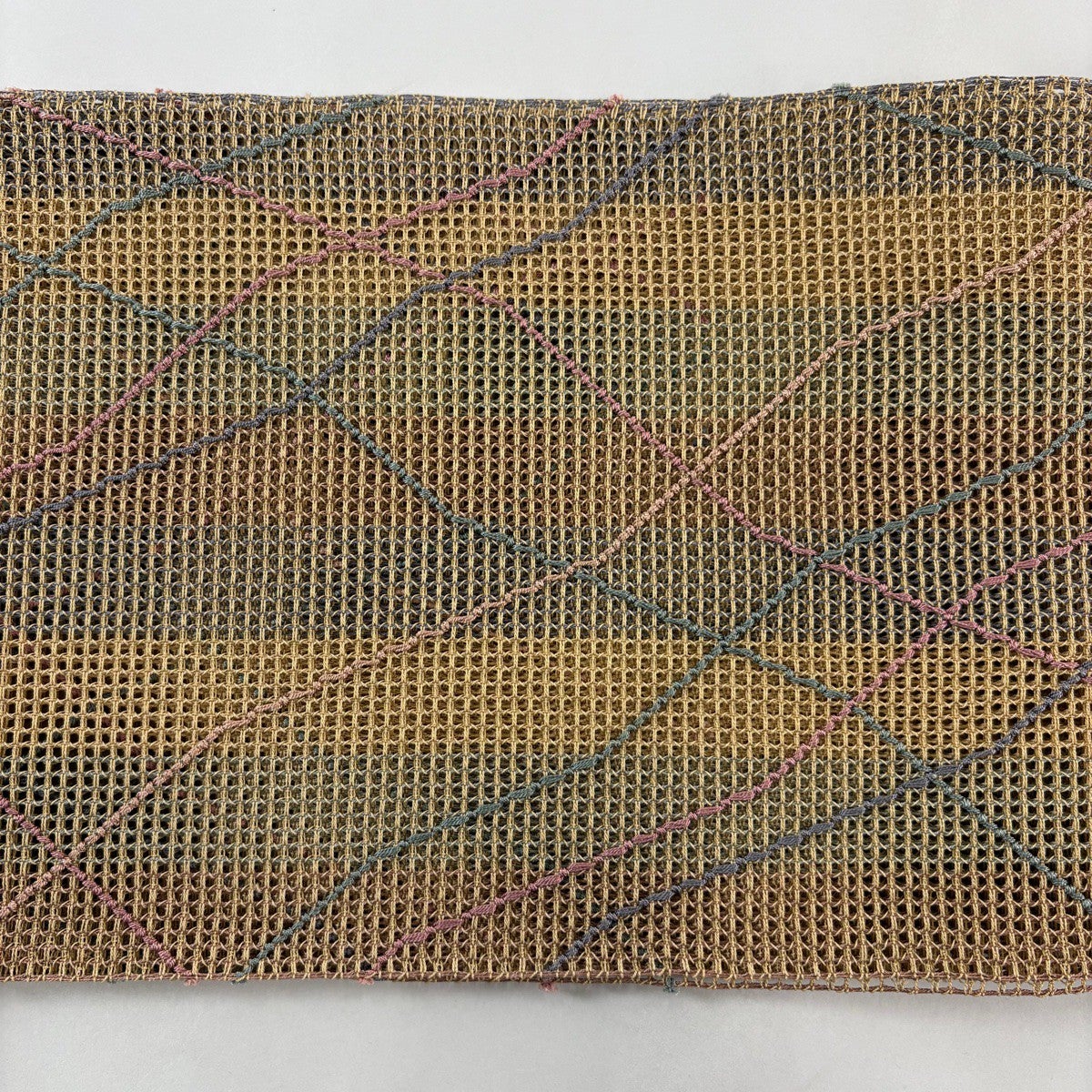 美品】 名古屋帯 秀品 夏帯 羅織 八寸名古屋帯 トンネル仕立て 幾何学