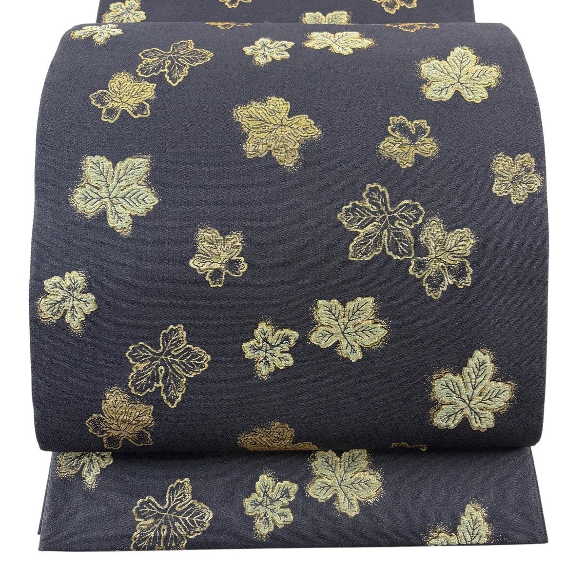 美品】 袋帯 秀品 夏帯 幾何学 金糸 紺色 六通 正絹｜中古・古着