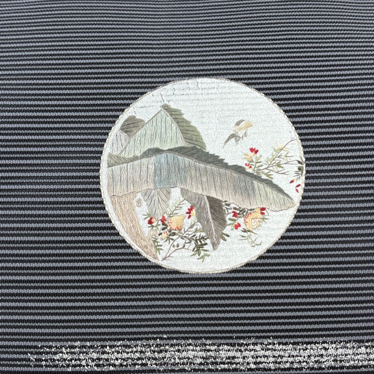 名古屋帯 秀品 夏帯 絽 八寸名古屋帯 松葉仕立て トンネル仕立て 葉