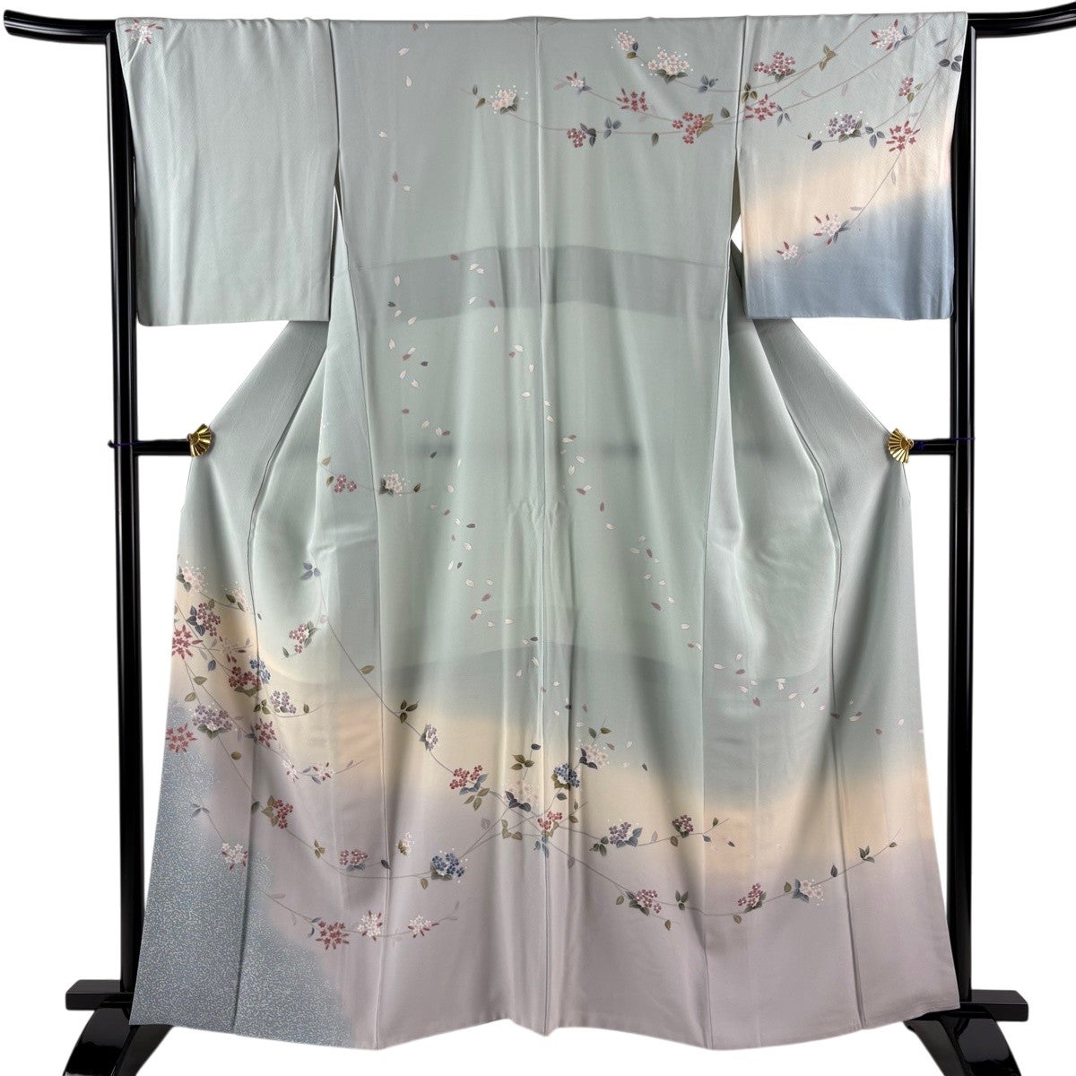訪問着 身丈156cm 裄丈64.5cm 正絹 逸品 【中古】 訪問着 身丈156cm 裄丈65.5cm M 袷 田村哲彦 落款あり 宝尽くし 松竹梅