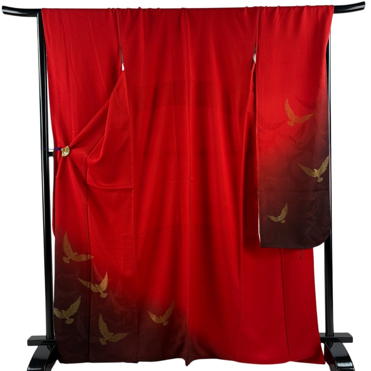 振袖 美品 名品 身丈160cm 裄丈69.5cm 正絹 【中古】 振袖 身丈160cm 裄丈68cm L 袷 袋帯フルセット 落款 松竹梅 金彩 絞り