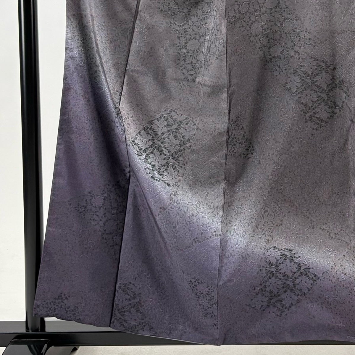 美品】 訪問着 身丈158.5cm 裄丈65cm M 袷 大島紬地 証紙あり 草花 鳥