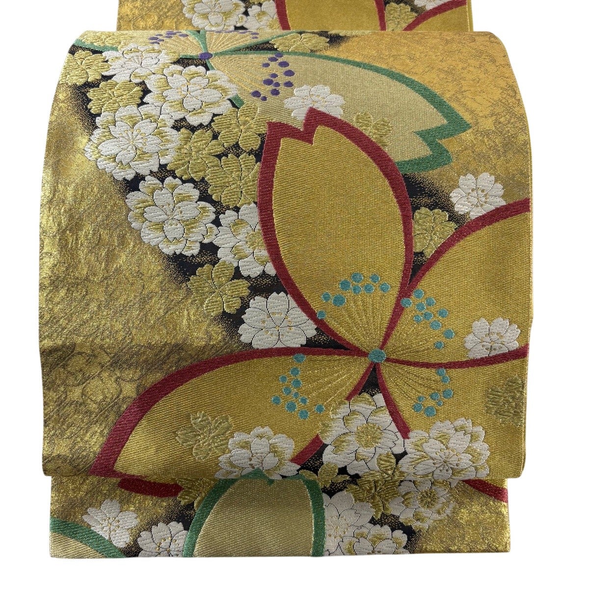袋帯 秀品 やまと 正倉院華紋 鳳凰 金糸 プラチナ箔 銀色 六通 正絹 