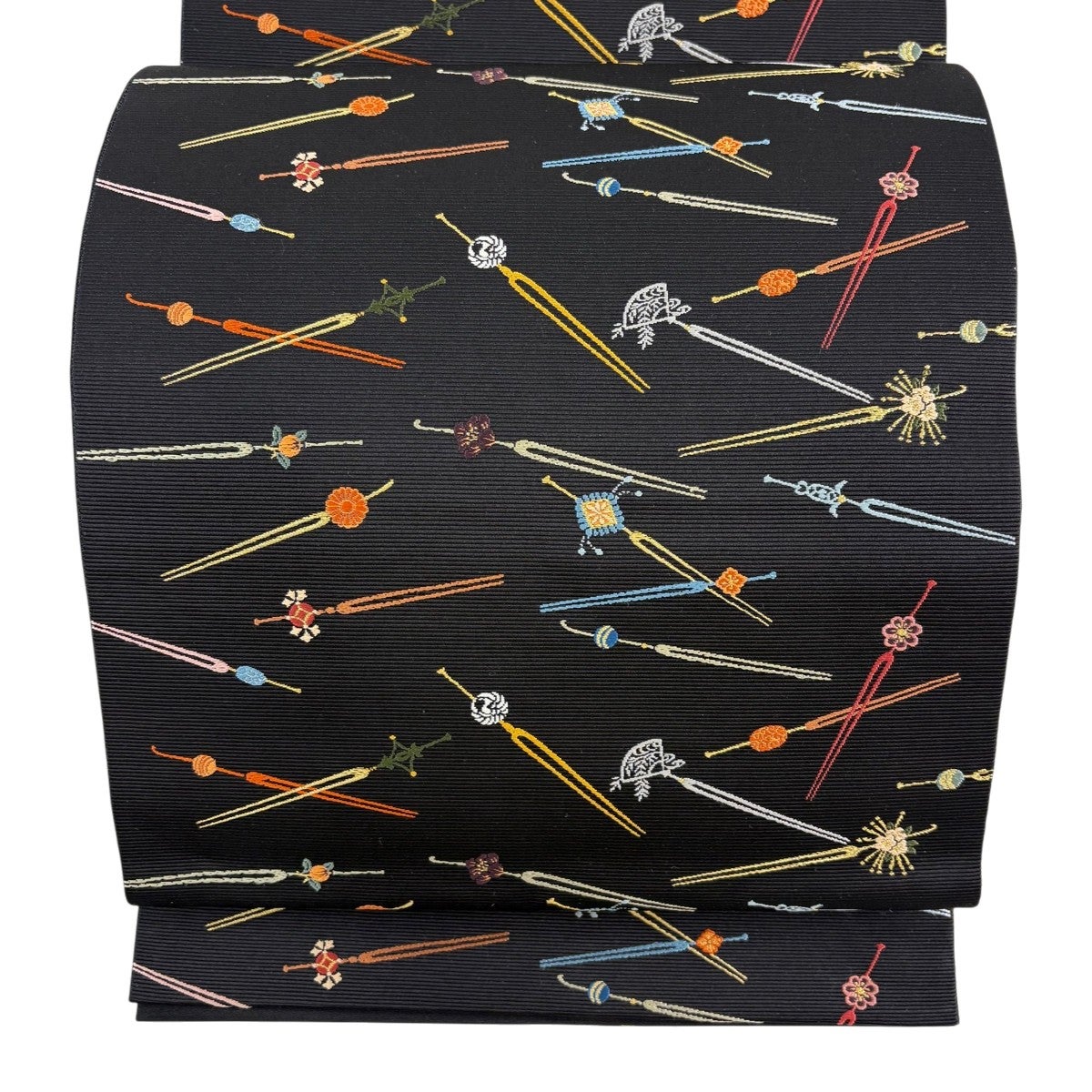 70%OFF 袋帯 秀品 泥染 霞 金糸 黒 六通 正絹 K70｜中古・古着