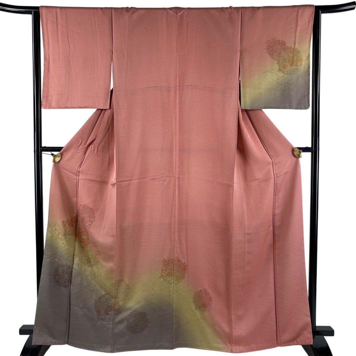 美品】 付下げ 身丈164cm 裄丈67.5cm L 袷 袋帯セット 草花 うさぎ
