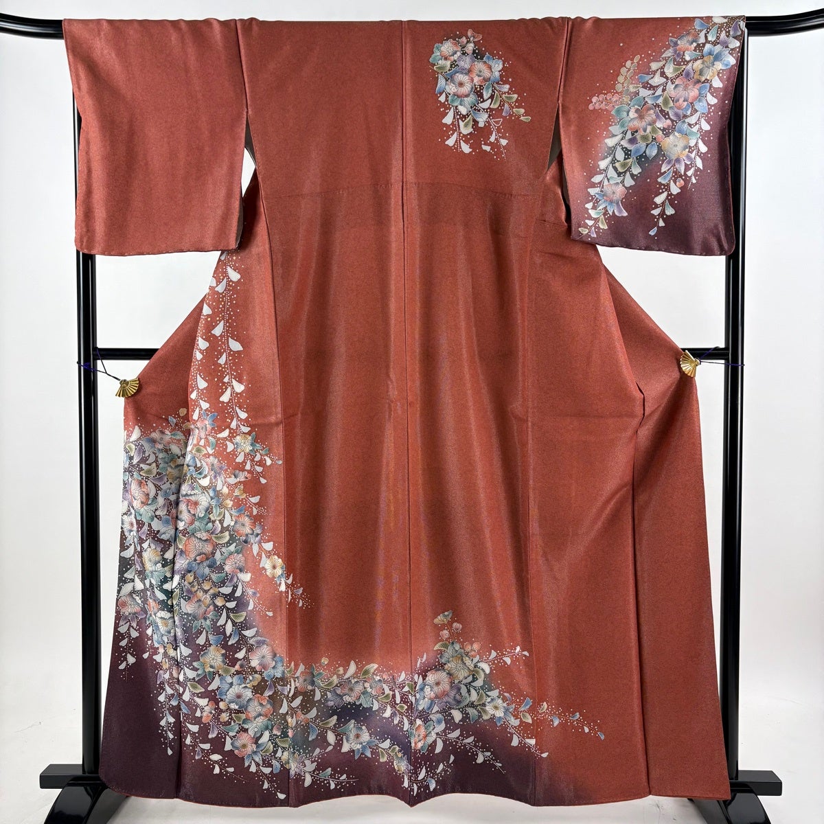 美品】 訪問着 身丈161cm 裄丈67.5cm L 袷 袋帯セット 辻が花柄 銀通し 美品】 訪問着 身丈161cm 裄丈67.5cm L 袷 袋帯セット 辻が花柄 銀通し