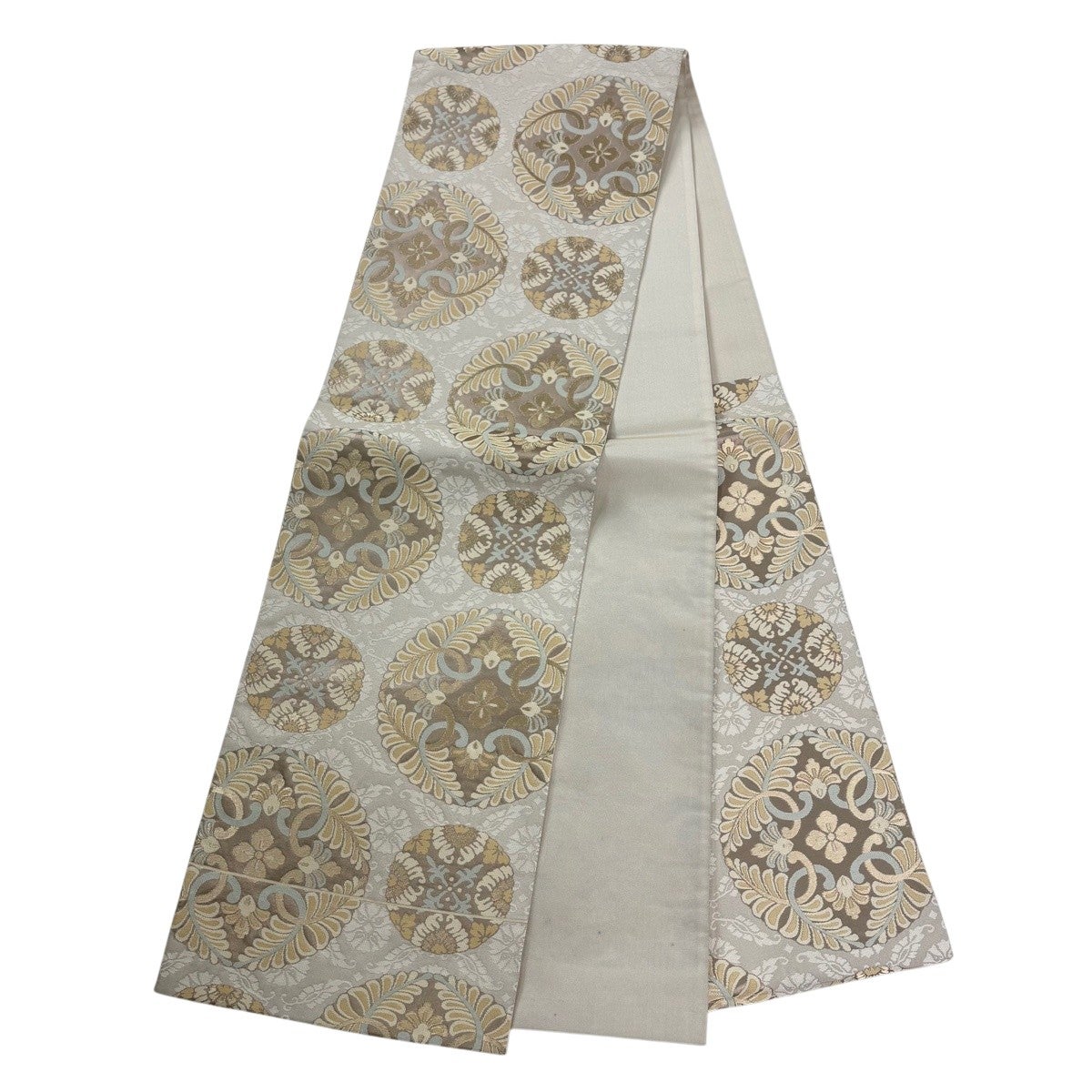 美品】 付下げ 身丈170cm 裄丈66.5cm M 袷 袋帯セット 草花 疋田 黒灰