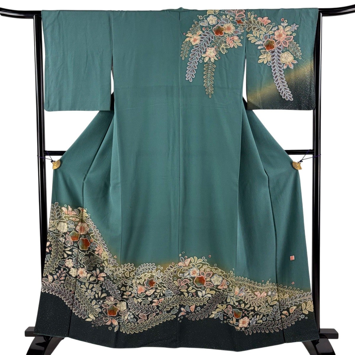 ★専用★訪問着 総絞り 藤色 辻が花 金彩加工 身丈163cm 裄丈69.5cm 訪問着 身丈163cm 裄丈66.5cm M 袷 落款あり 辻が花 金彩 ぼかし