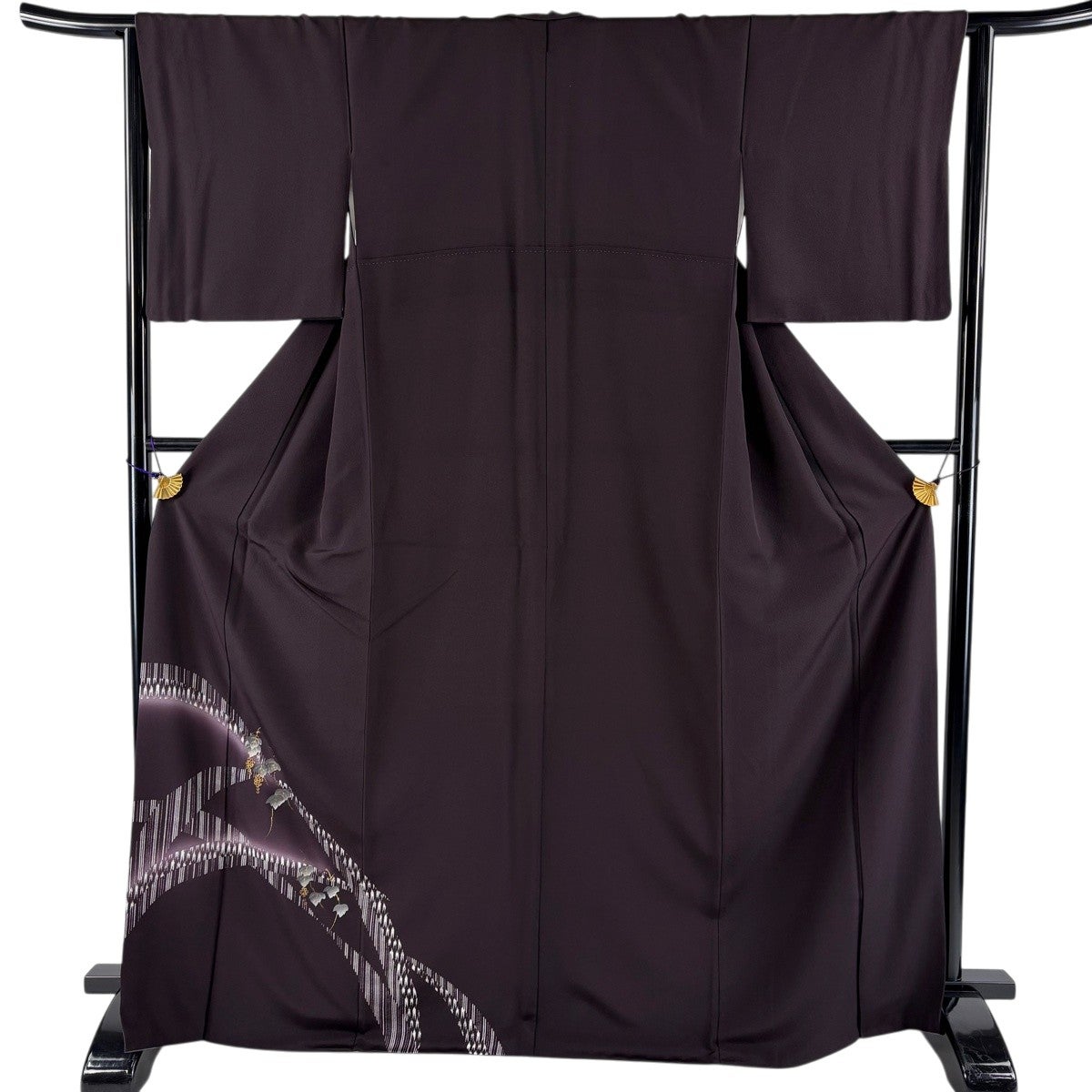 美品】 付下げ 身丈168.5cm 裄丈64.5cm M 袷 葡萄 幾何学模様 金彩