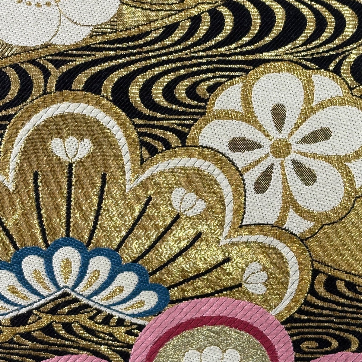 袋帯 秀品 笠松 流水 金糸 箔 金色 六通 正絹｜中古・古着・リサイクル