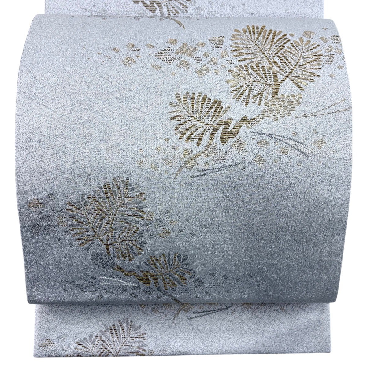 袋帯 秀品 若松 箔散らし柄 金糸 箔 灰色 六通 正絹|中古・古着 袋帯 秀品 若松 箔散らし柄 金糸 箔 灰色 六通 正絹|中古・古着