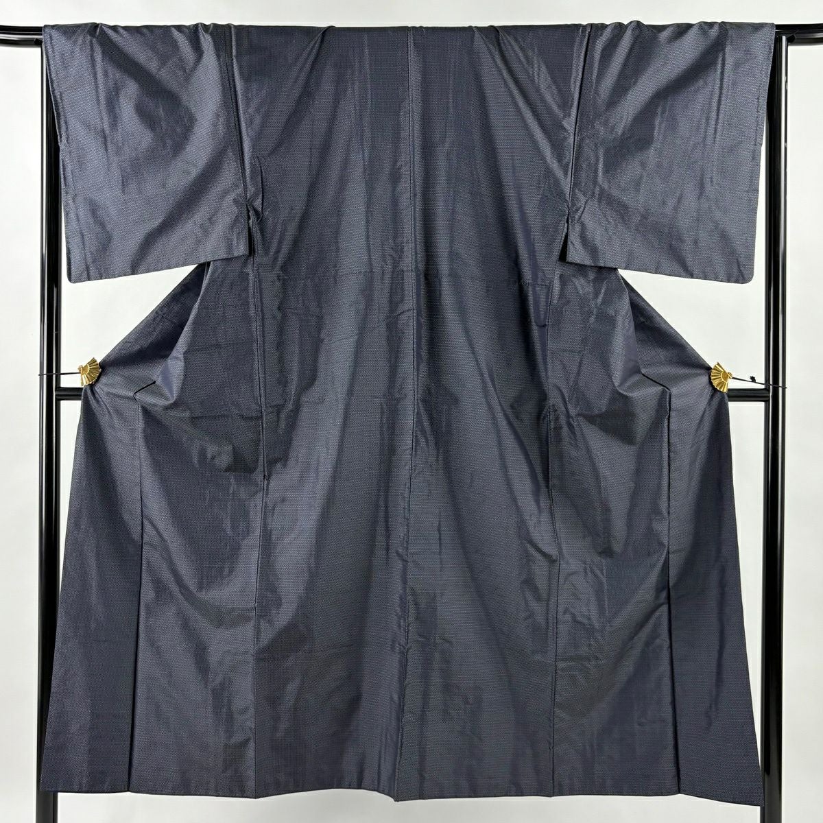 美品】 男着物 身丈147.5cm 裄丈70.5cm M 袷 アンサンブル 大島紬 証紙