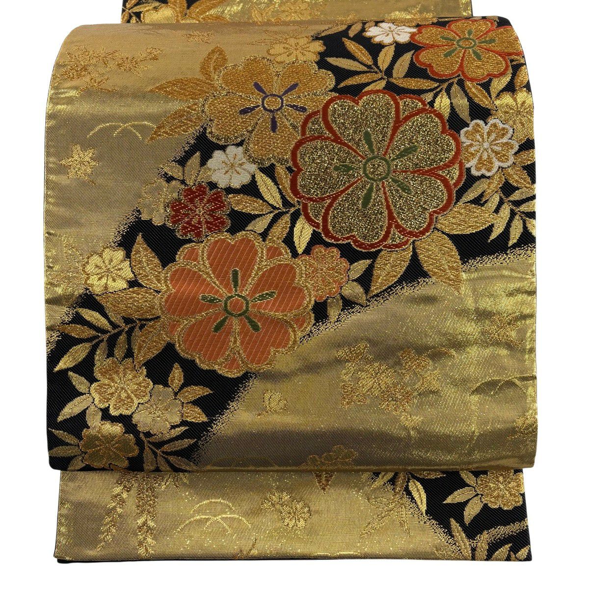 袋帯 振袖用 中古 リサイクル 正絹 フォーマル 仕立て上がり 六通 花模様 桜 箔糸 淡黄蘗色 多色 金 きもの北條 A1184-13 楽天市場】【 中古 】 袋帯 振袖用 リサイクル 正絹 フォーマル 仕立て
