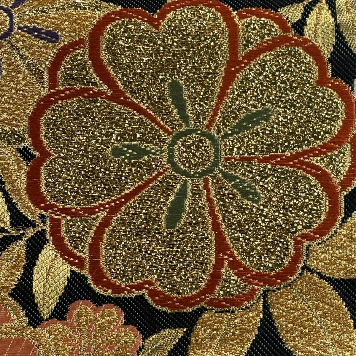 袋帯　扇　菊　楓　桜　雲　萩　鉄線花　伝統和模様　金糸　着物　101b d 袋帯｜扇 楓 菊 桜 - 銀座・伊勢由オンラインストア