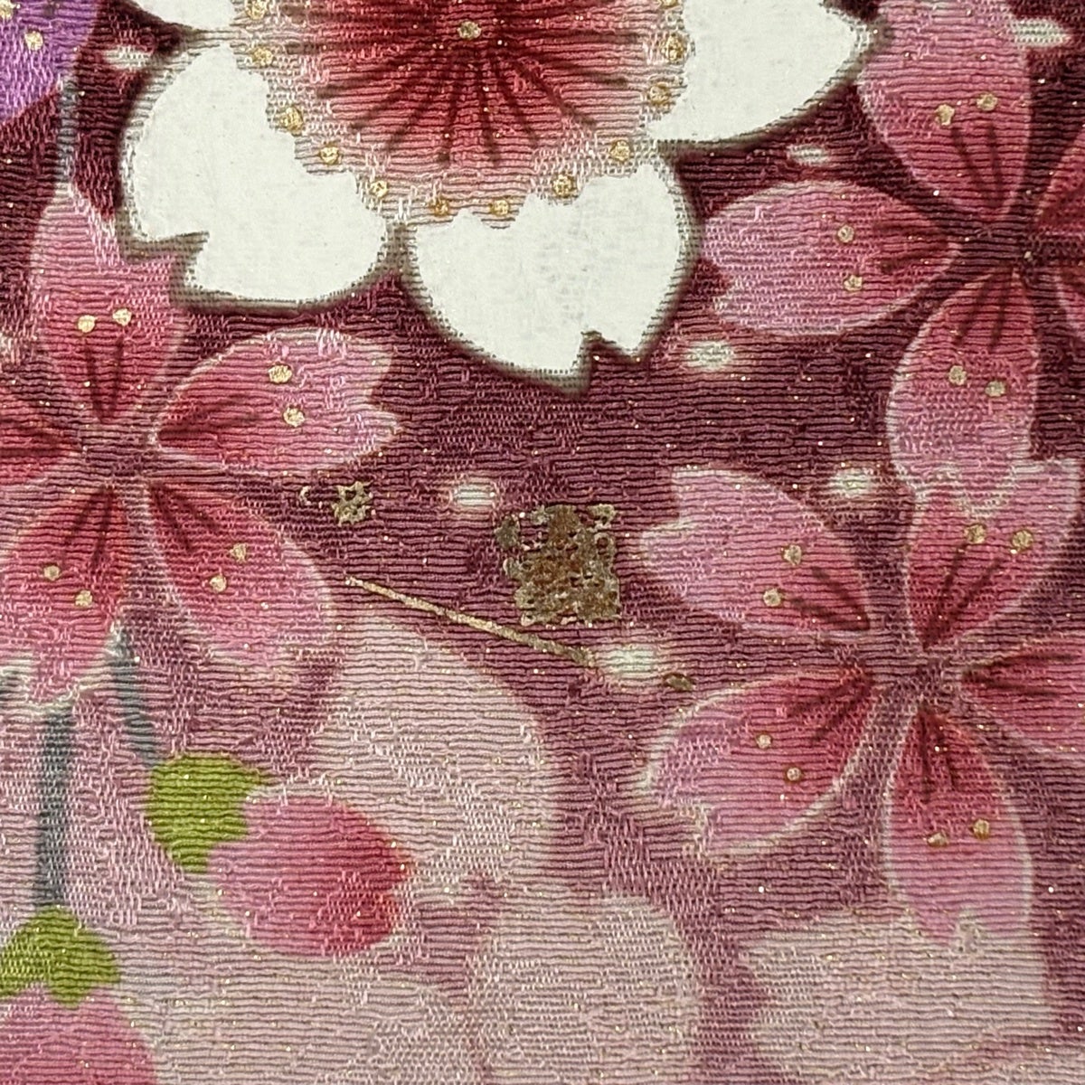 振袖 身丈168cm 裄丈69cm L 袷 桜 流水 金通し 金彩 赤 正絹 名品