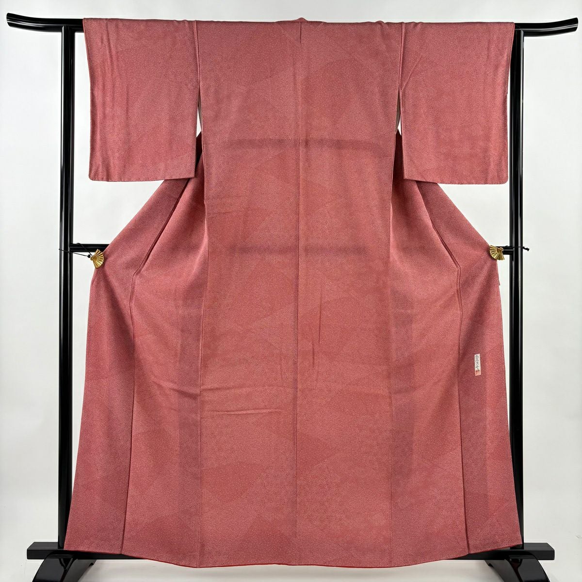 美品】 江戸小紋 身丈163cm 裄丈64.5cm M 袷 六谷博臣 落款あり 青海波