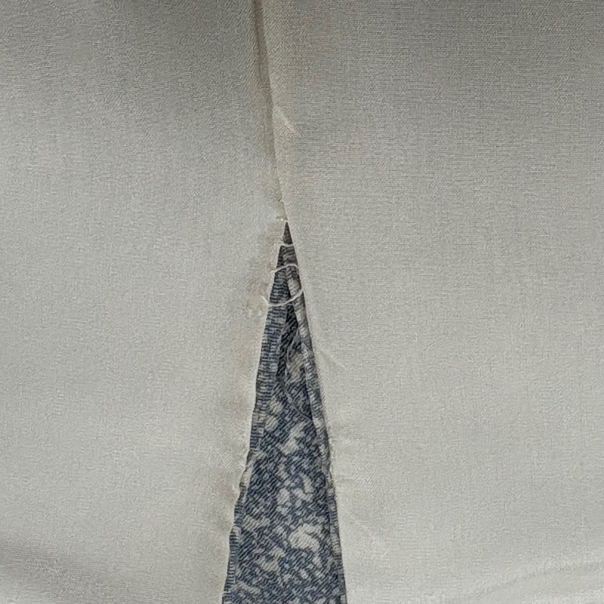 小紋 身丈160cm 裄丈62cm S 袷 幾何学模様 青灰色 正絹 秀品｜中古
