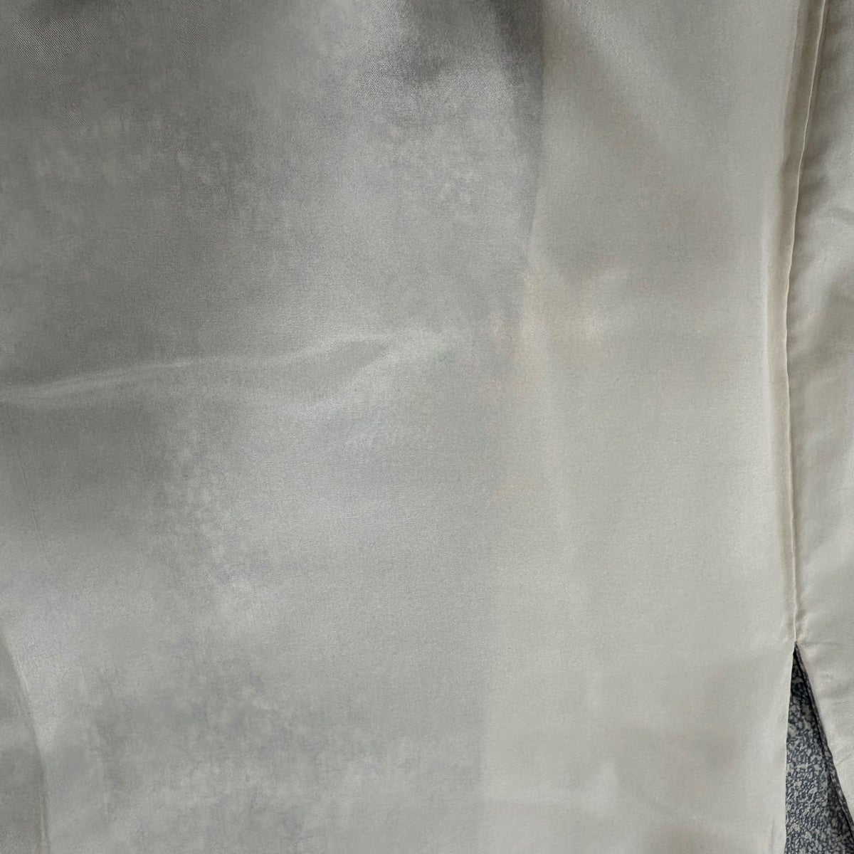 小紋 身丈160cm 裄丈62cm S 袷 幾何学模様 青灰色 正絹 秀品｜中古