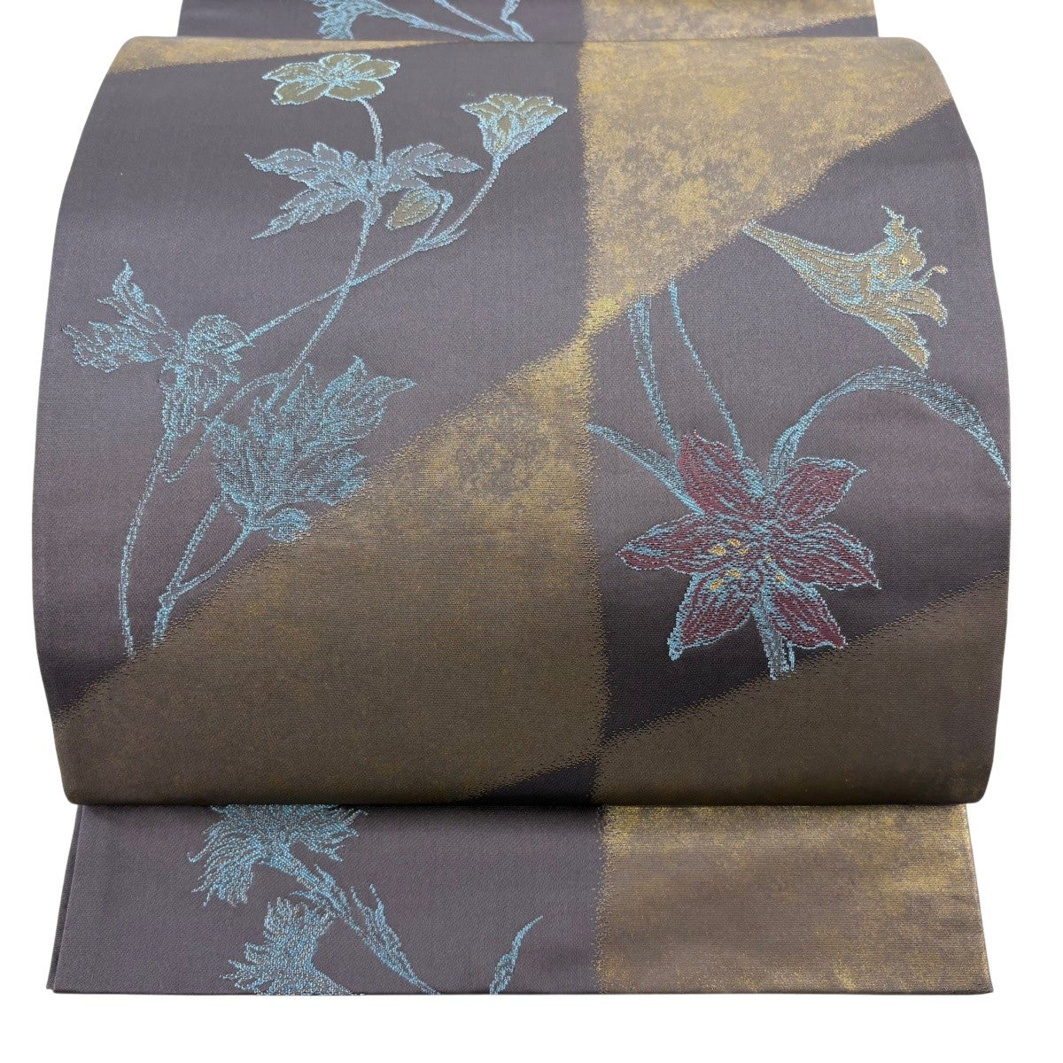 美品】 名古屋帯 逸品 大脇一心 落款あり 辻が花 朱色 正絹|中古 美品】 名古屋帯 逸品 大脇一心 落款あり 辻が花 朱色 正絹|中古