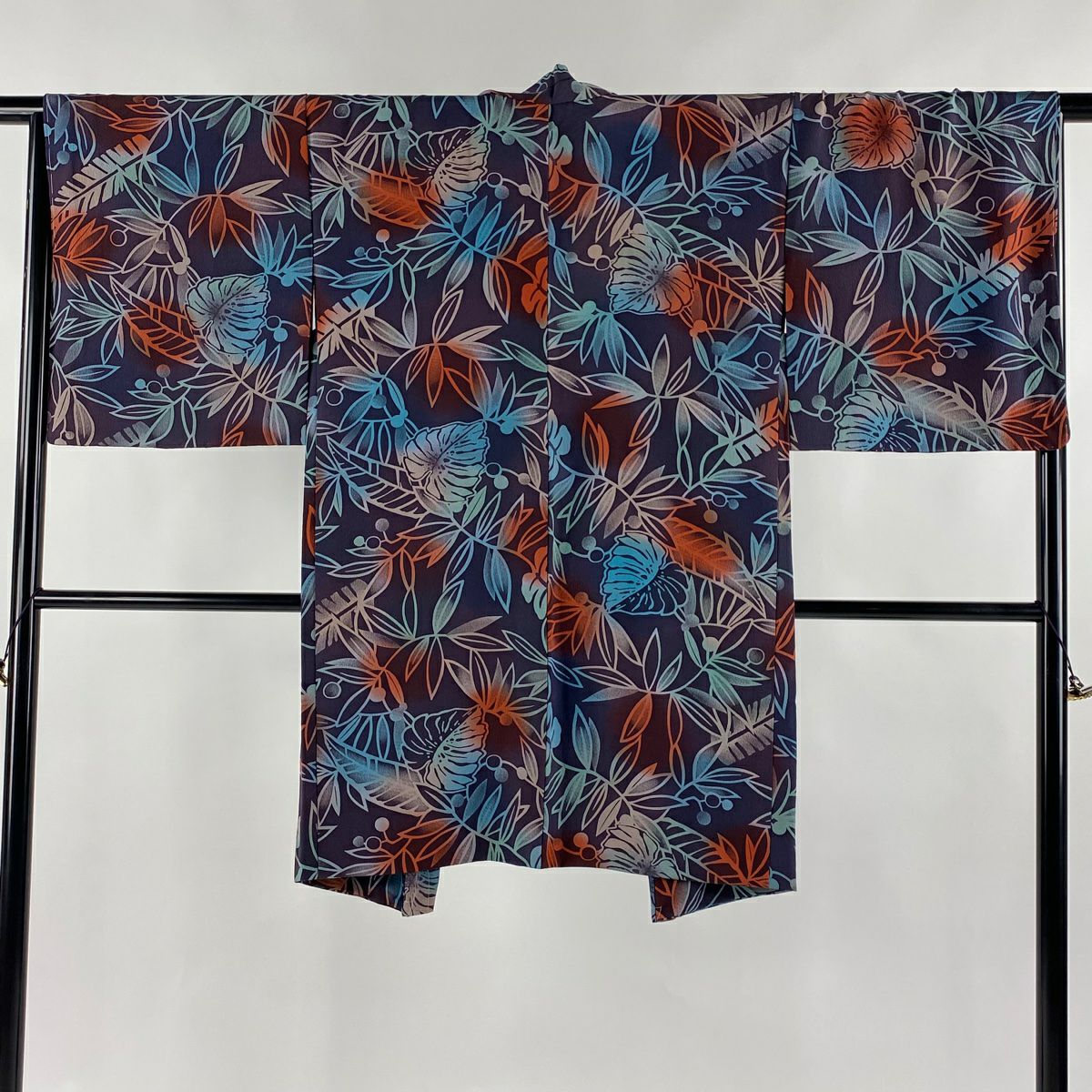 羽織 身丈111cm 裄丈69cm 正絹 美品 逸品 【中古】 大島紬 正絹 アンサンブル 身丈135.5cm S 裄丈70cm 男性用 メンズ 羽織