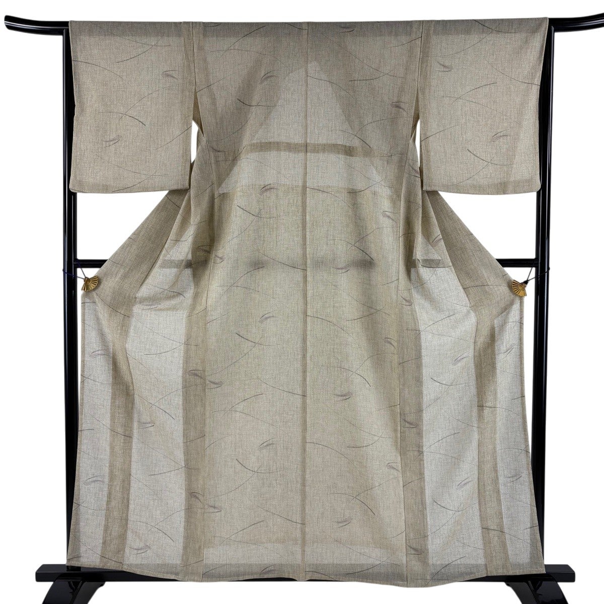 美品】 付下げ 身丈155cm 裄丈64.5cm M 薄物 夏紬地 青海波 菱