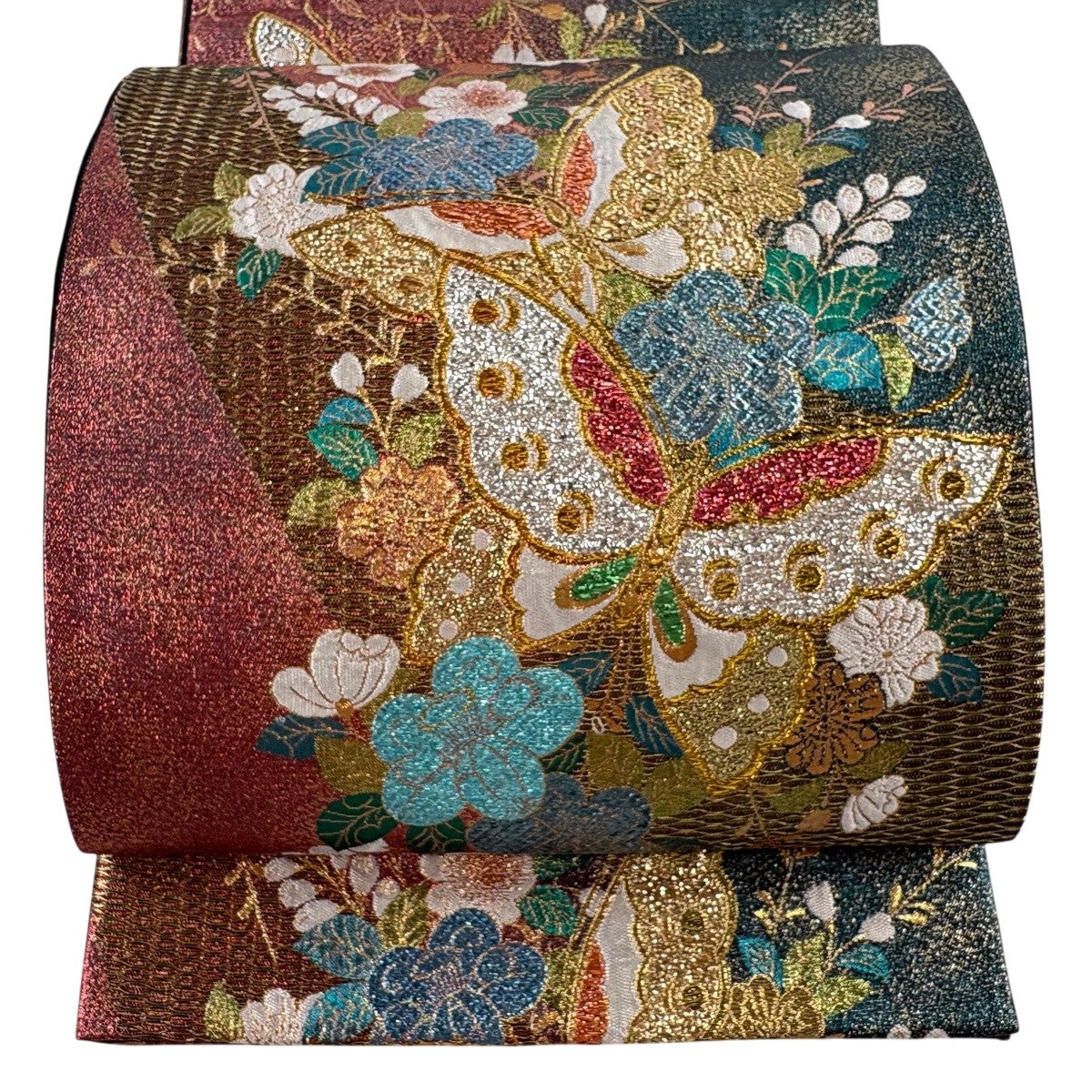 【未使用品】袋帯　明綴れ　楽器花蝶　カラフル　柔らかめ 袋帯 蝶｜バイセルオンライン 中古・リサイクル着物【公式】通販サイト