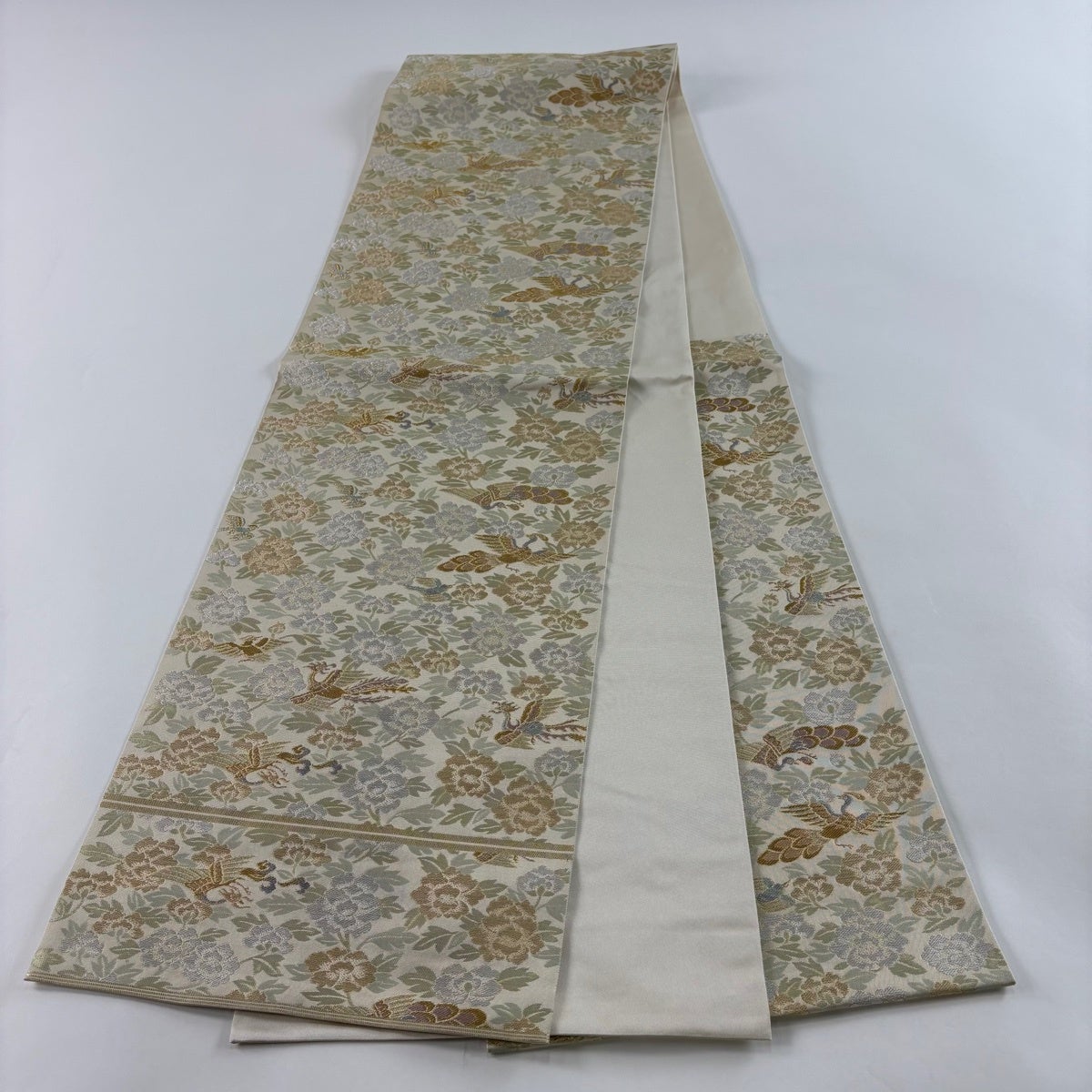 美品】 袋帯 秀品 川島織物 落款あり 関西仕立て 鳳凰 牡丹 金銀糸 箔
