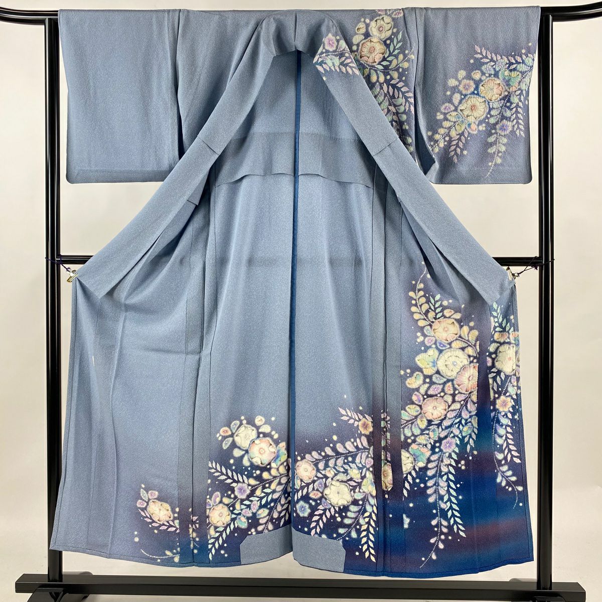 訪問着 身丈152.5cm 裄丈63cm S 単衣 翠山工房 落款あり 辻が花 ぼかし