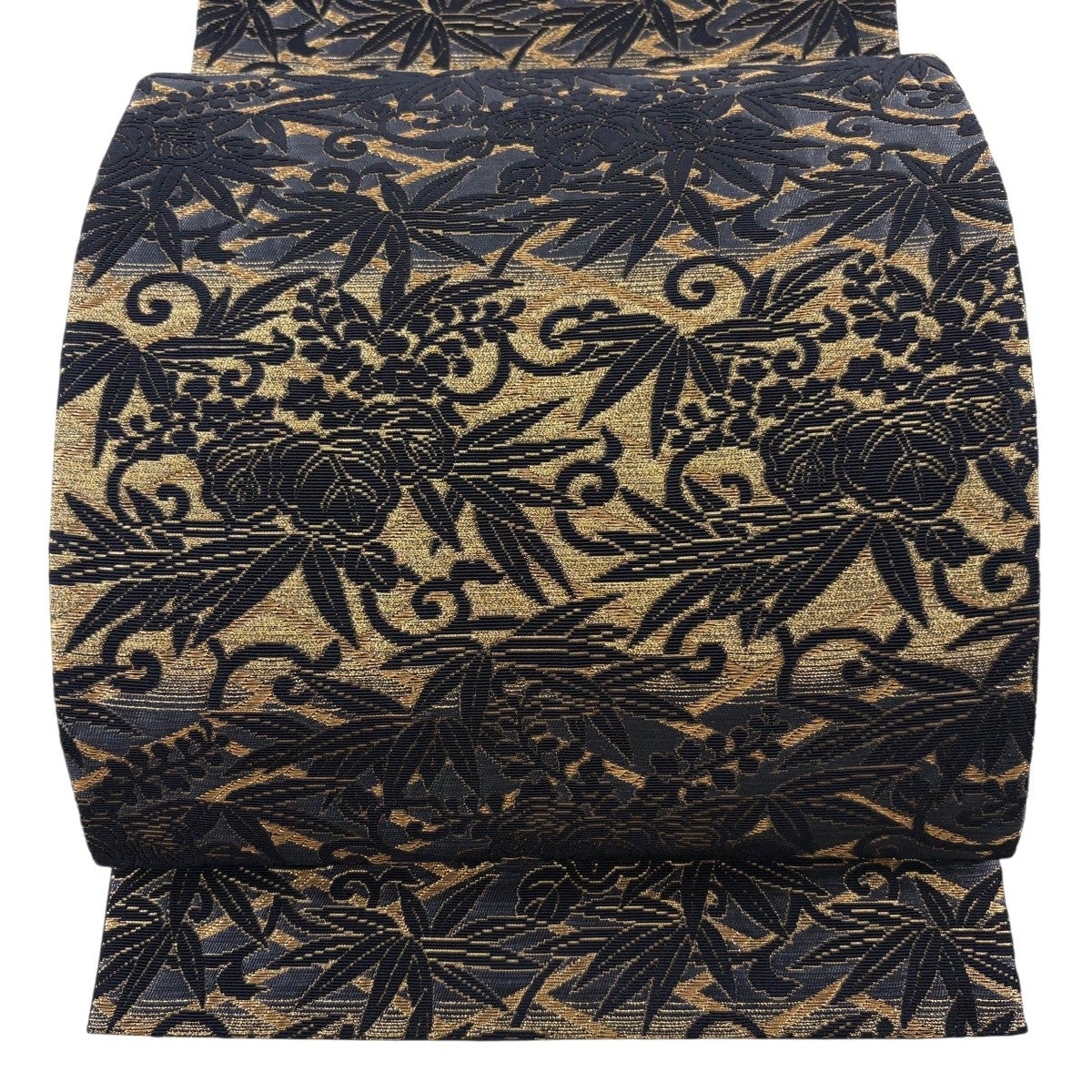 50%OFF 【美品】 袋帯 名品 本金全通本袋 桐竹鳳凰紋 金糸 刺繍 紫 全