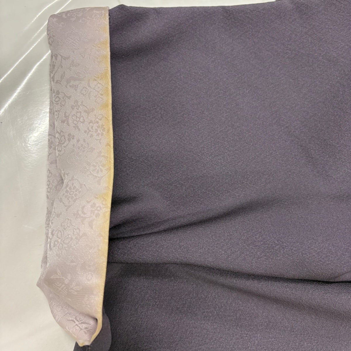 付下げ 身丈162.5cm 裄丈68cm L 袷 枝垂れ桜 シルエット 金彩 ぼかし
