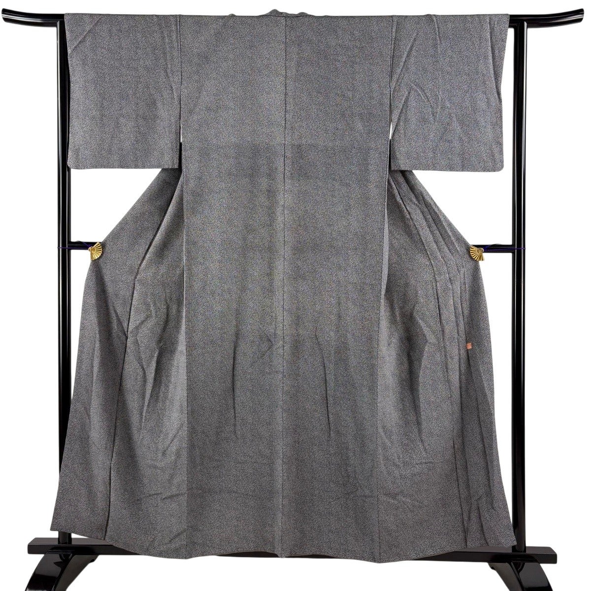 未着用　作家もの　細合俊男　モノトーン　江戸小紋　着物　124a p 70%OFF 小紋 身丈163cm 裄丈65cm M 袷 細合俊男 ますいわ屋 落款あり