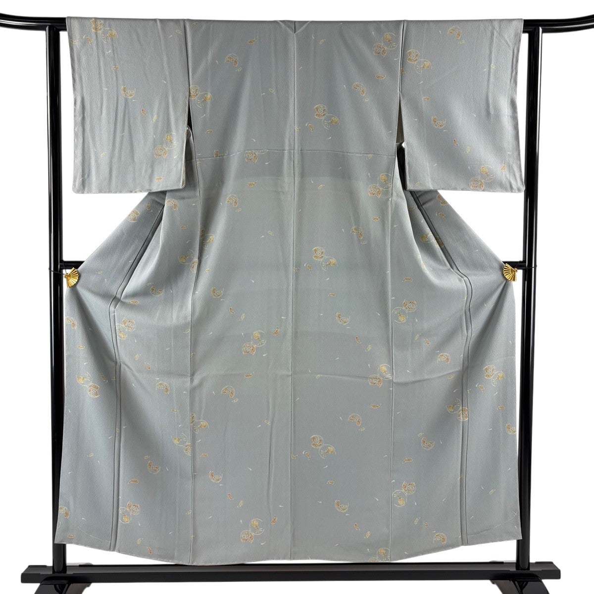 小紋 身丈153.5cm 裄丈62cm S 袷 茄子 灰色 正絹 秀品|中古・古着 小紋 身丈153.5cm 裄丈62cm S 袷 茄子 灰色 正絹 秀品|中古・古着