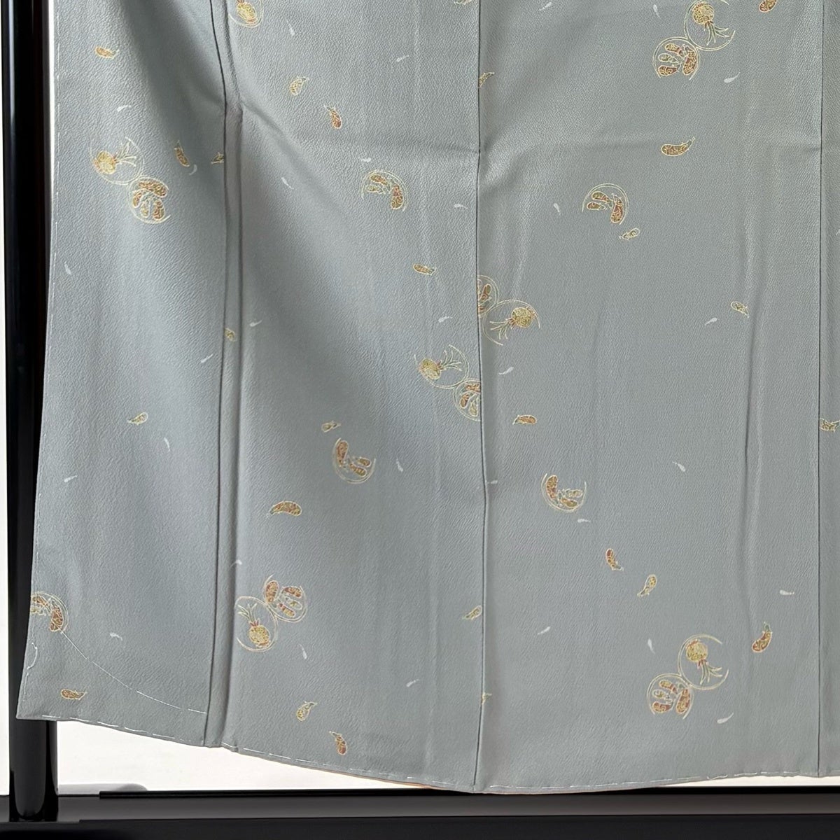 小紋 身丈153.5cm 裄丈62cm S 袷 茄子 灰色 正絹 秀品|中古・古着 小紋 身丈153.5cm 裄丈62cm S 袷 茄子 灰色 正絹 秀品|中古・古着