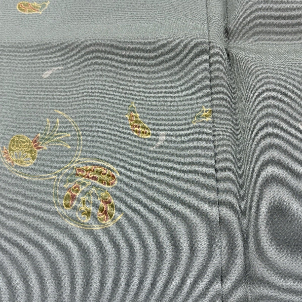 小紋 身丈153.5cm 裄丈62cm S 袷 茄子 灰色 正絹 秀品｜中古・古着