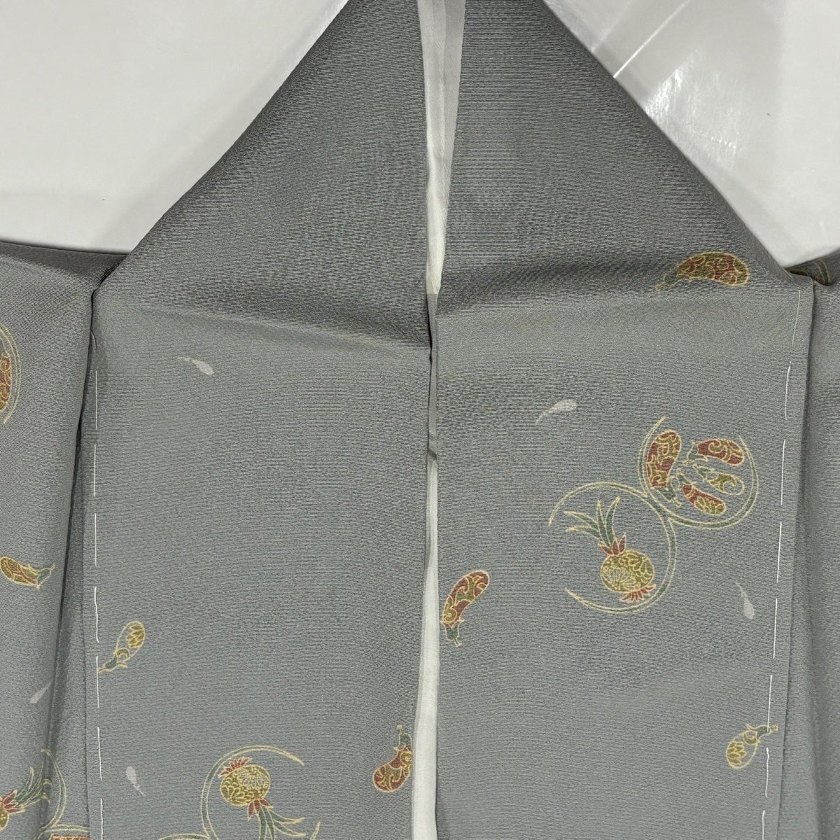 小紋 身丈153.5cm 裄丈62cm S 袷 茄子 灰色 正絹 秀品|中古・古着 小紋 身丈153.5cm 裄丈62cm S 袷 茄子 灰色 正絹 秀品|中古・古着