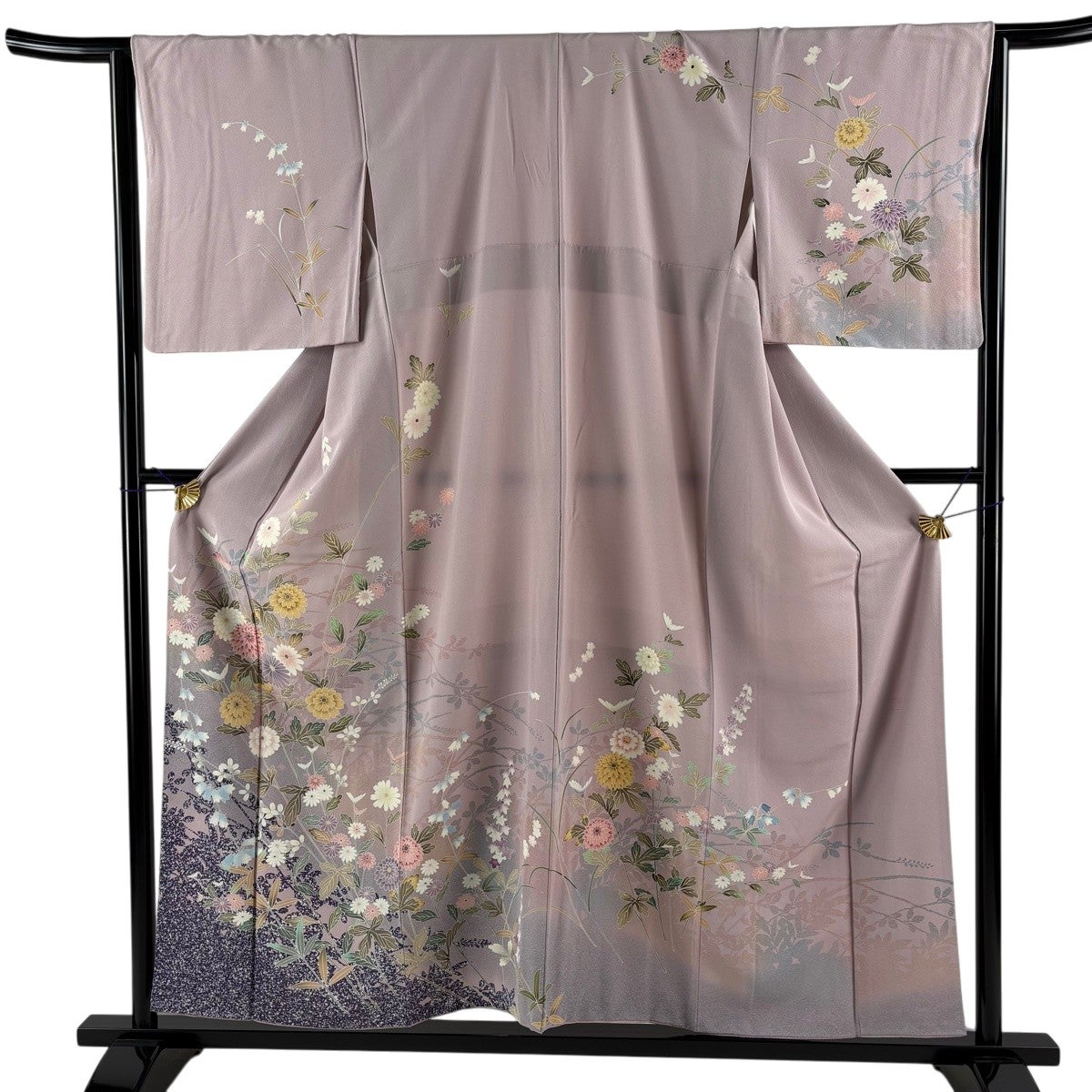 ヒ*ロ様 【訪問着】単衣 萩柄 着物 身丈162cm 裄68cm 美品】 訪問着 身丈154cm 裄丈64.5cm M 袷 落款あり 菊 萩 ぼかし 薄紫