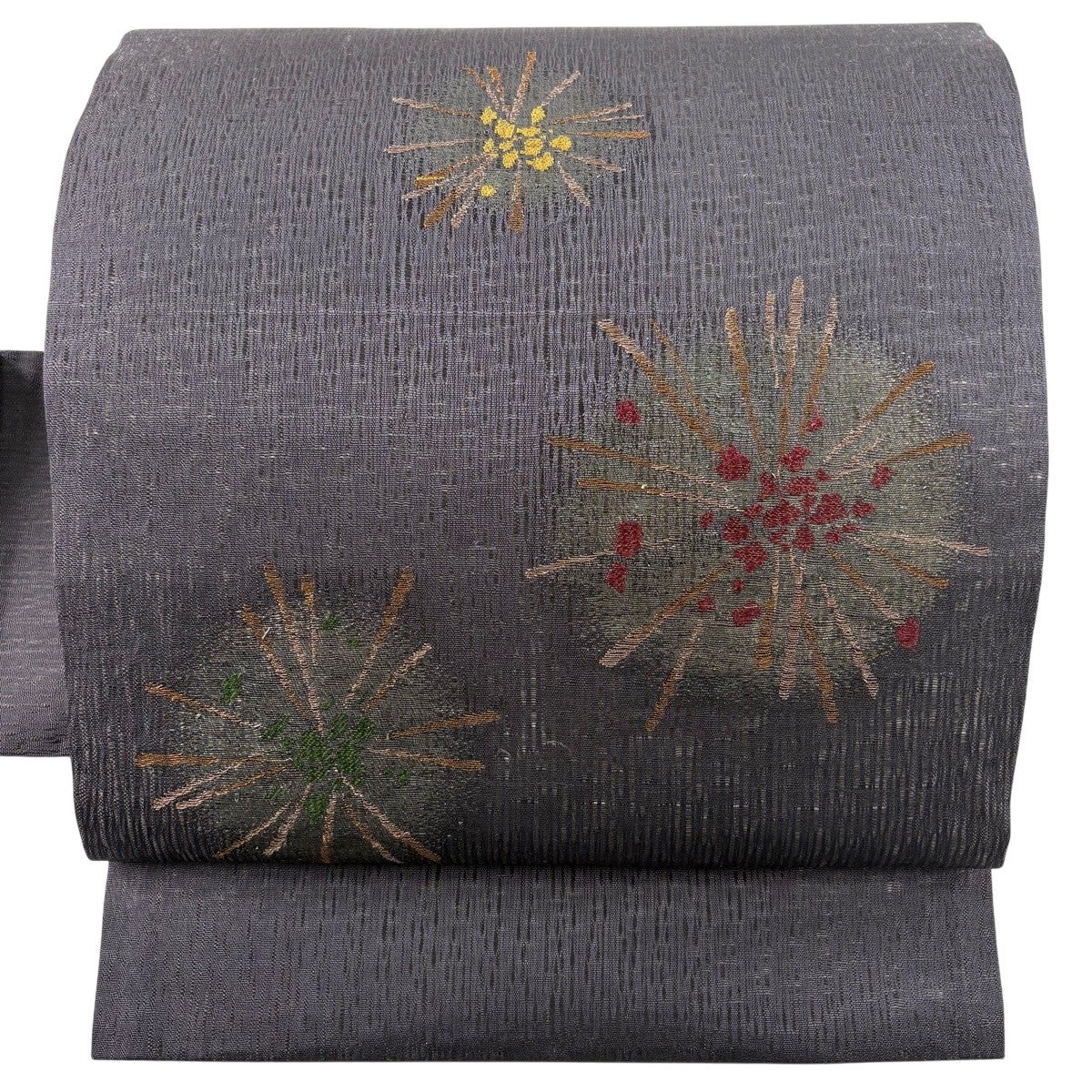開き名古屋帯 優品 夏帯 絽 蓮 灰紫 正絹｜中古・古着・リサイクル着物