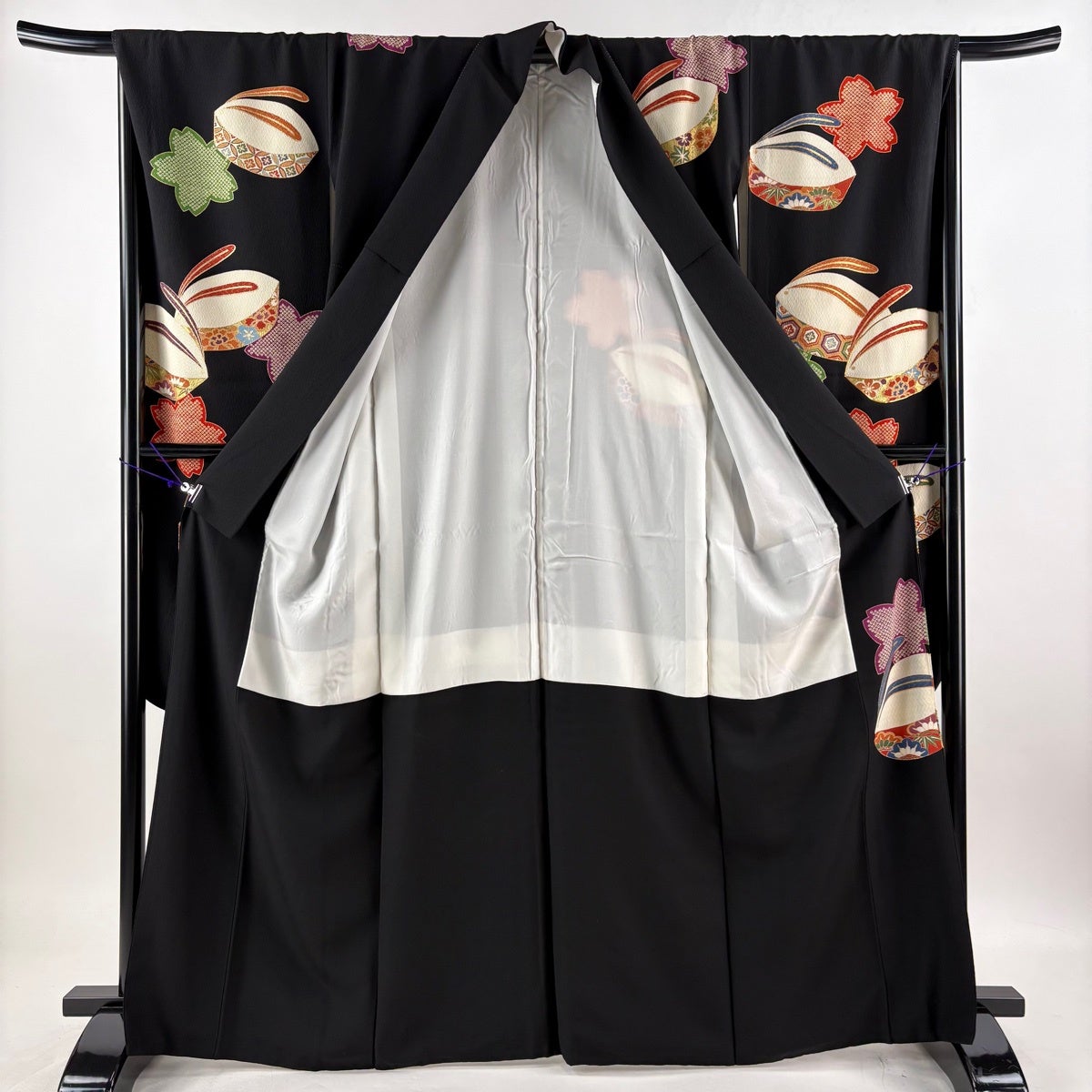 美品】 振袖 身丈165cm 裄丈67cm M 袷 袋帯フルセット うさぎ 桜 金彩