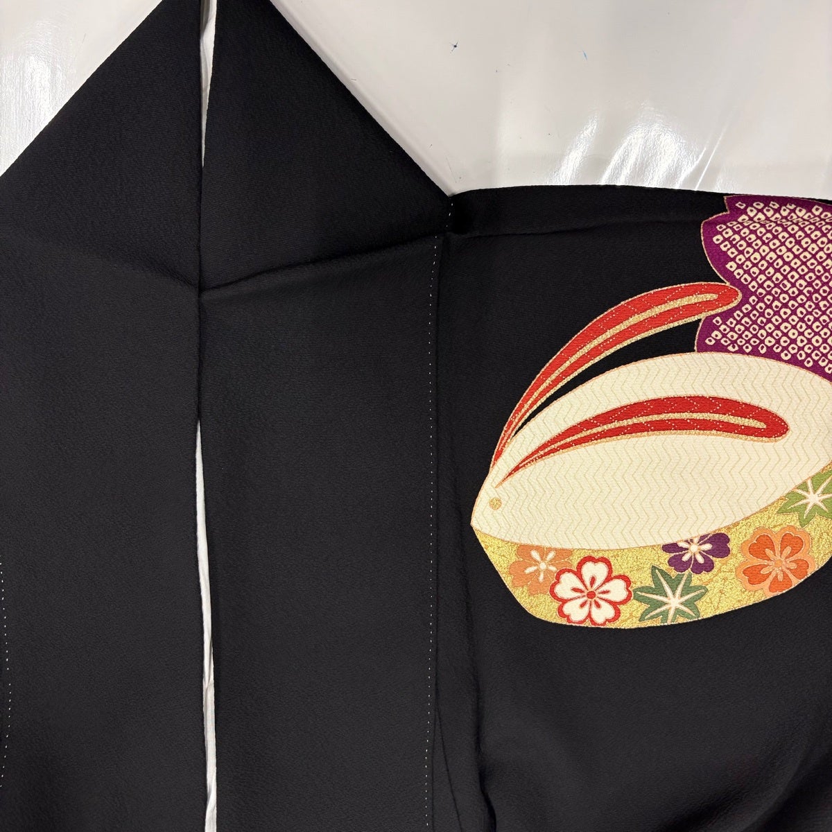 美品】 振袖 身丈165cm 裄丈67cm M 袷 袋帯フルセット うさぎ 桜 金彩