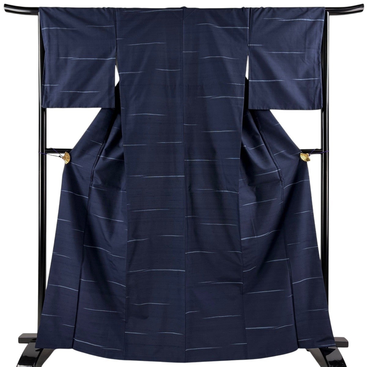 紬 身丈159cm 裄丈64cm M 袷 格子 燕 茶色 正絹 秀品｜中古・古着
