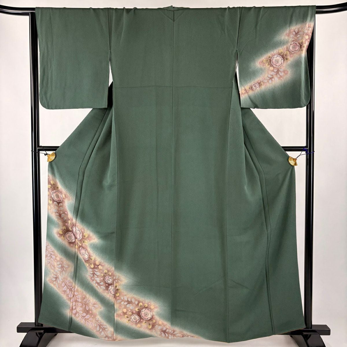 訪問着 身丈161cm 裄丈66.5cm M 袷 やまと 落款あり 辻が花柄 ぼかし