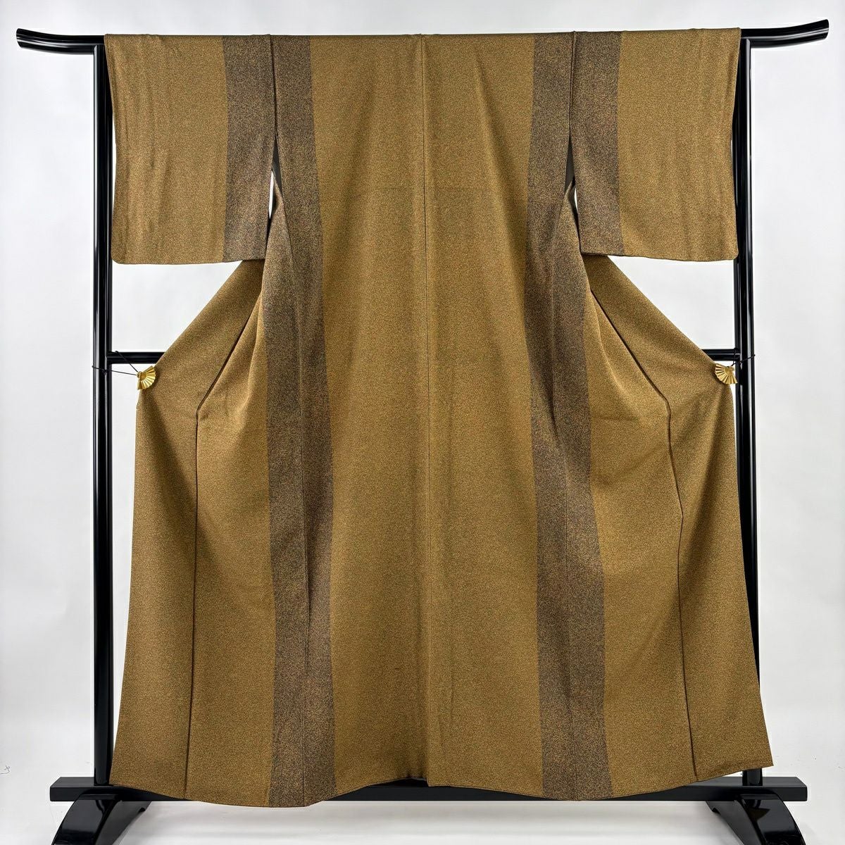 美品】 小紋 身丈162.5cm 裄丈65.5cm M 袷 格子柄 えんじ色 正絹 秀品