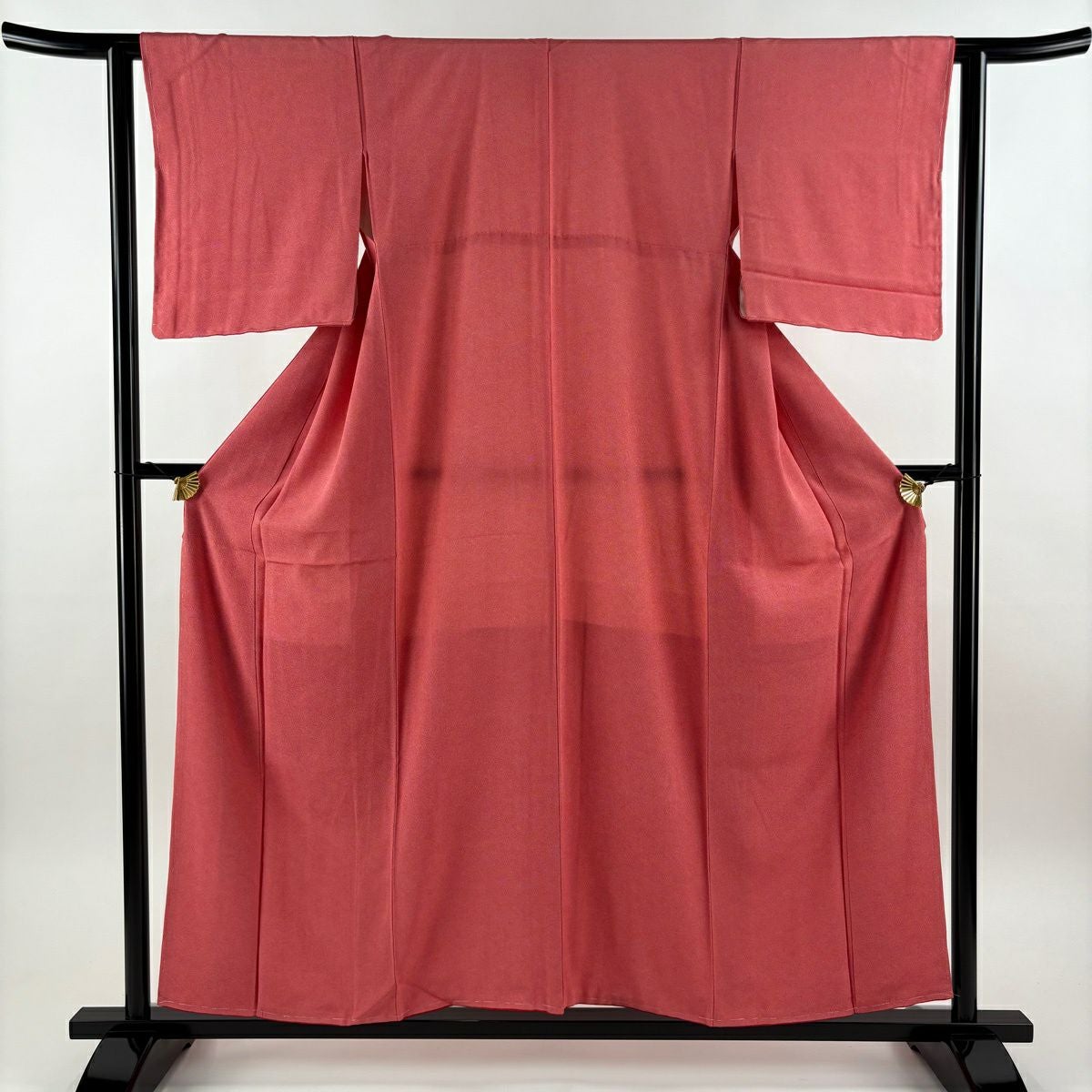 美品】 江戸小紋 身丈154.5cm 裄丈62.5cm S 袷 鮫 赤 正絹 優品 一つ紋