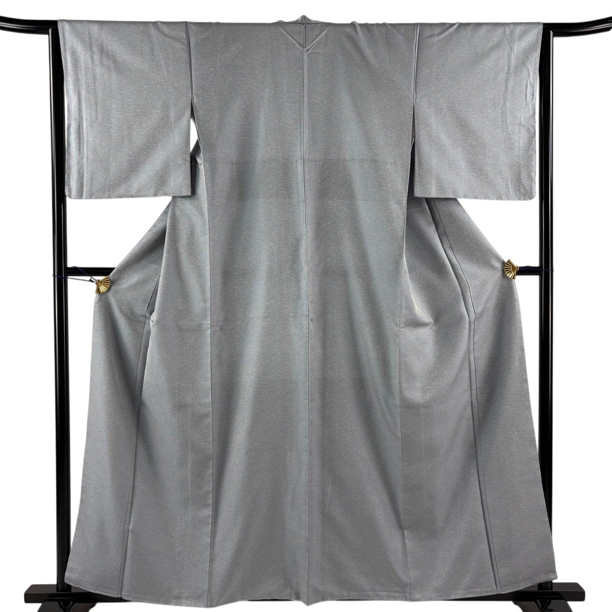美品】 お召 身丈158cm 裄丈63cm S 袷 幾何学 青灰色 正絹 秀品|中古 美品】 お召 身丈158cm 裄丈63cm S 袷 幾何学 青灰色 正絹 秀品|中古