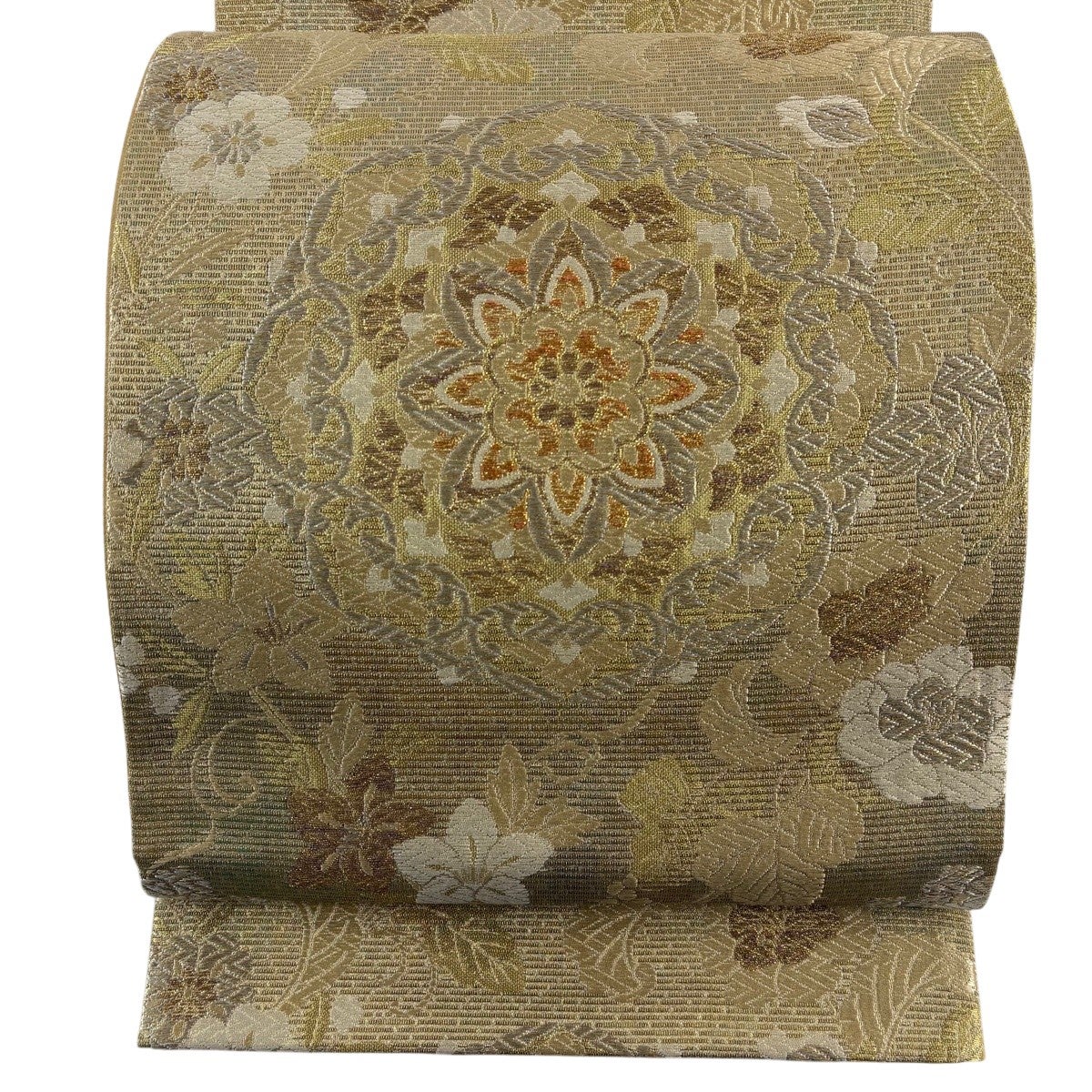 袋帯 秀品 華文 草花 金糸 箔 金色 六通 正絹｜中古・古着・リサイクル