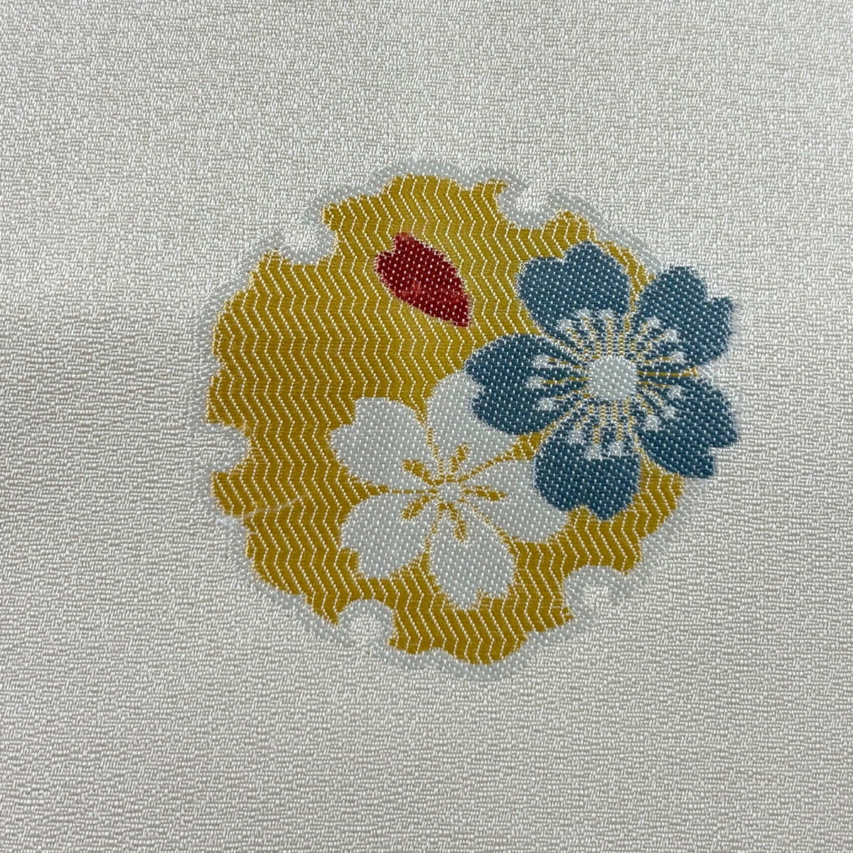 美品】 名古屋帯 秀品 雪輪 桜 クリーム 正絹｜中古・古着・リサイクル